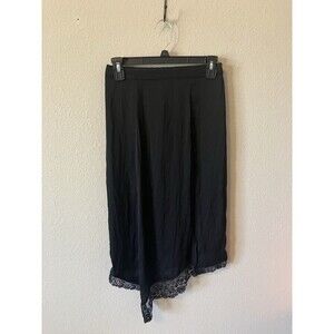Intimately Free People Hey You Half Slip Skirt  Lace Asymmetrical XS Black New